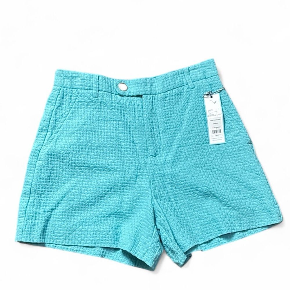 NWT Draper James RSVP Basket Weave Turquoise Shorts